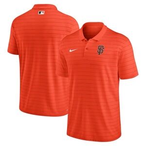 Nike San Francisco Giants MLB Victory Striped Performance Polo Shirt Orange
